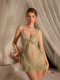 WYS25171 Elegant Green Lace & Tulle ingerie